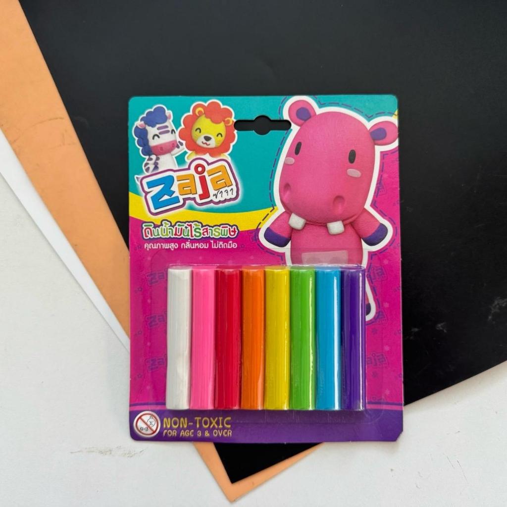 (ยกโหล 12 ชิ้น) No .91 ดินน้ำมันแผง ดินน้ำมันแท่งกลม  ดินน้ำมันแผงแท่งกลมแปดสี