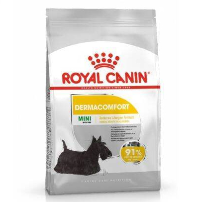 Royal Canin Mini Dermacomfort 1kg และ 3kg อาหารเม็ดสุนัขโต พันธุ์เล็ก ผิวแพ้ง่าย อายุ 10 เดือนขึ้นไป