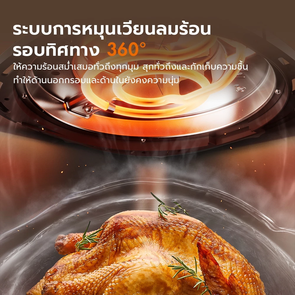 Gaabor 4 ลิตร​ หม้อทอดไร้น้ำมัน Airfryer เตาอบลมร้อน360° เหมาะสำหรับการใช้งาน 3-5 คน AF-35M02A thumbnail 9