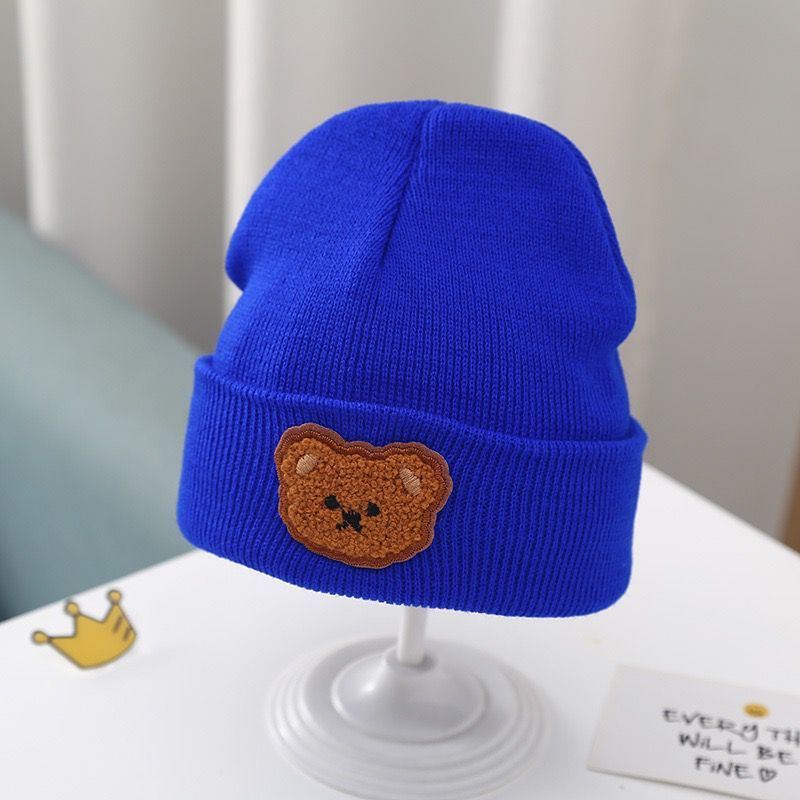 หมวกไหมพรมเด็ก 0-2 ปี หมวกบีนนี่ ผ้าถัก แบบนิ่ม ลายการ์ตูนหมีน่ารัก ให้ความอบอุ่น หมวกไหมพรมกันหนาวสำหรับเด็ก - รูปที่ 5