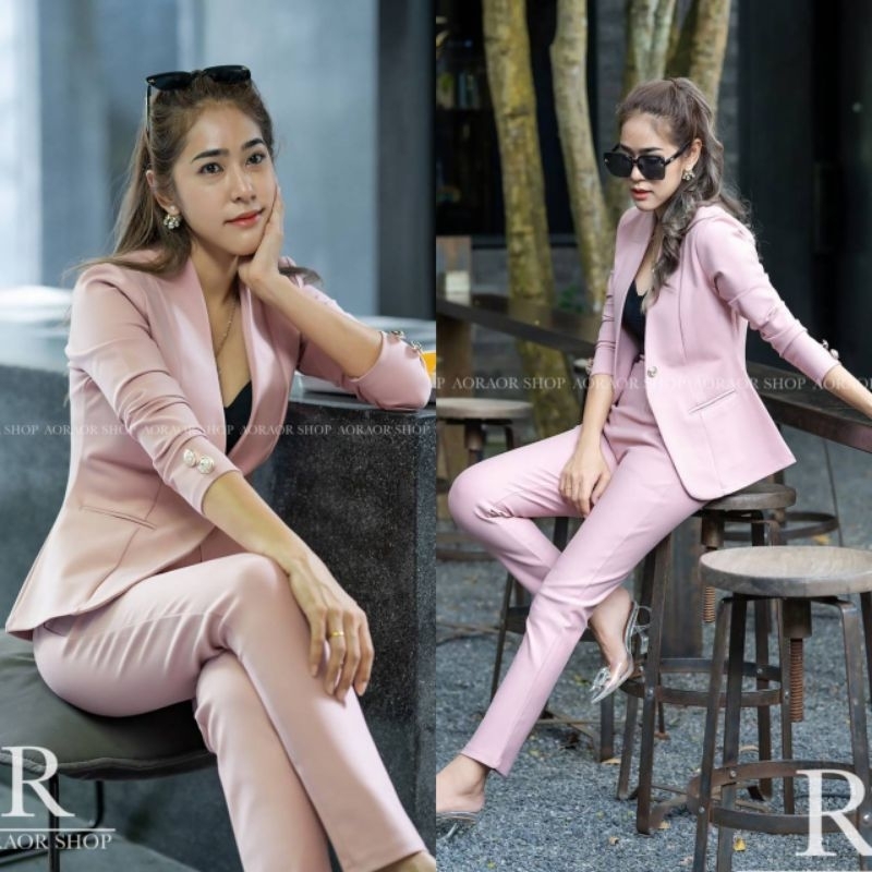Setสูทเรียบ 2 ชิ้น มี10สี #สูท#เซ็ตสูท#เบลเซอร์#สูททำงาน#สูทงานแต่ง#สูทสีขาว
