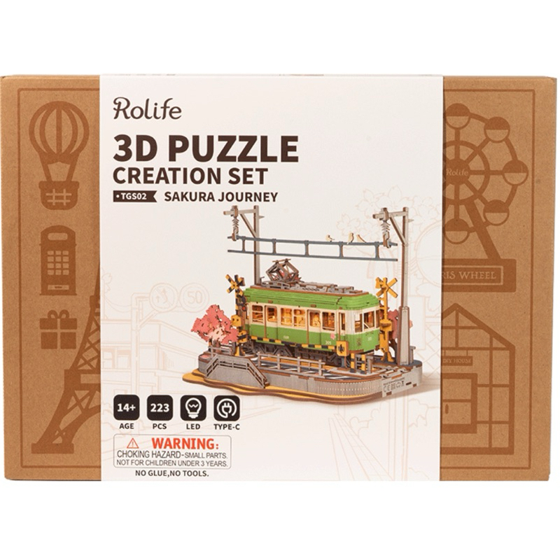 โมเดลรถไฟซากุระ ประกอบเอง Rolife Sakura Journey 3D Wooden Puzzle TGS02 English version [พร้อมส่ง] ราคา ถูกที่สุด ดีลบีเคเค แกลเลอรีภาพที่ 8