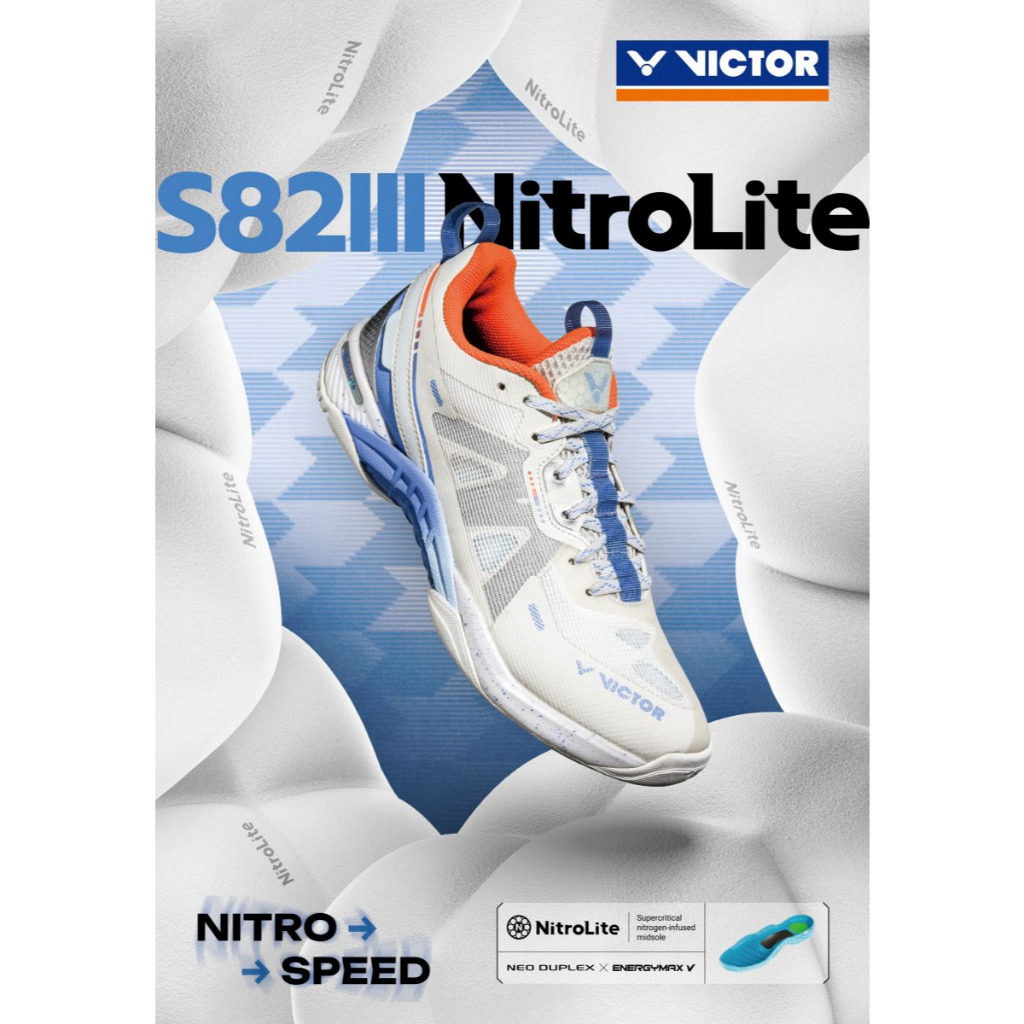 รองเท้ากีฬาแบดมินตัน รุ่น S82III NitroLite (หน้ากว้าง)
