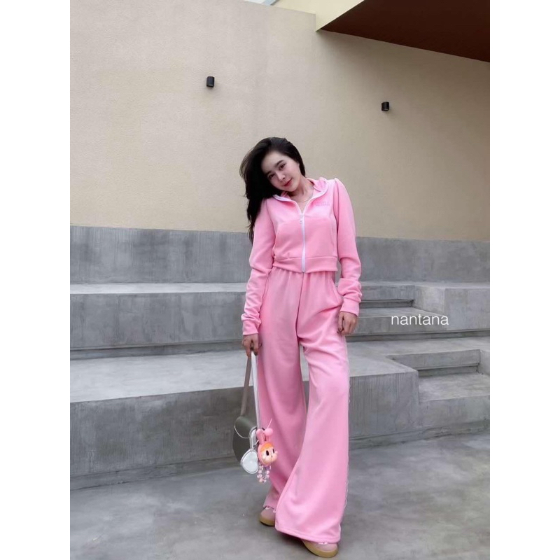 Nantana เซทวอมเจนเทิล คลอใหม่ล่าสุด เสื้อคอปแจ็กเก็ต ดีเทลสวย เย็บยกบ่าเก๋ๆเพิ่มความติดแกรม