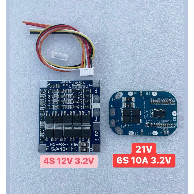 (အမြန်ပို့/Ready Stock) BMS 6s10a / BMS 4S 3.2V 30A — LiFePO4 ဘက်ထရီ ဘုတ်ကာကွယ် Balance Version