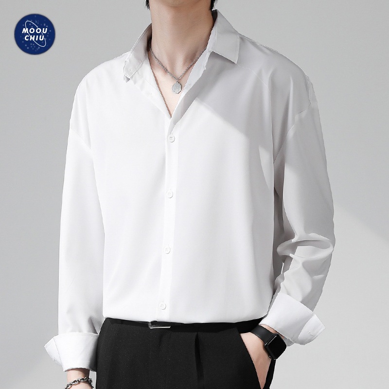 เสื้อเชิ้ตแขนยาว ผ้าลูกฟูก ระดับไฮเอนด์ สไตล์อังกฤษ แฟชั่นฤดูหนาว สําหรับผู้ชาย