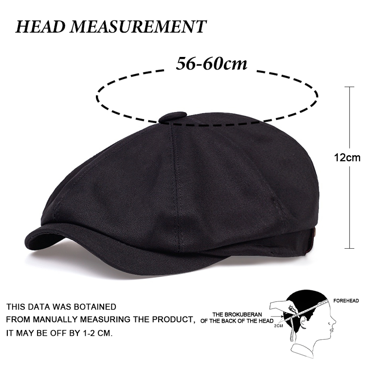 Unisex Beret แปดเหลี่ยม Newsboy หมวกกลางแจ้ง Casual อเนกประสงค์ Beret หมวก Peaked หมวกคลาสสิก Beret - รูปที่ 2