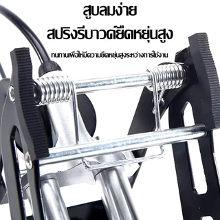 Foot Pump สูบลมแบบเท้าเหยียบ ที่สูบลมท่อคู่ มีเกจจ์ ที่เติมลมจักรยาน สูบลมจักรยานยนต์ ลูกบอล รถยนต์ พกพาสะดวก แข็งแรงทนท