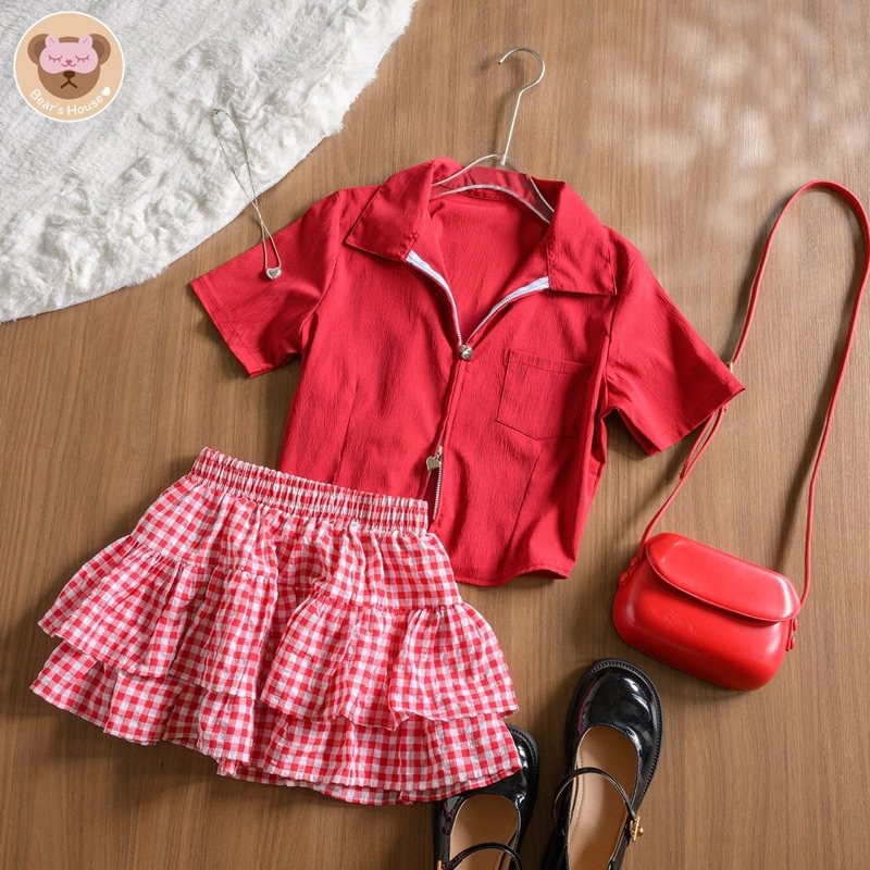 Zippy Heart Shirt เสื้อเชิ้ตคอปกซิปหัวใจ ***ขายเเยกชิ้น***