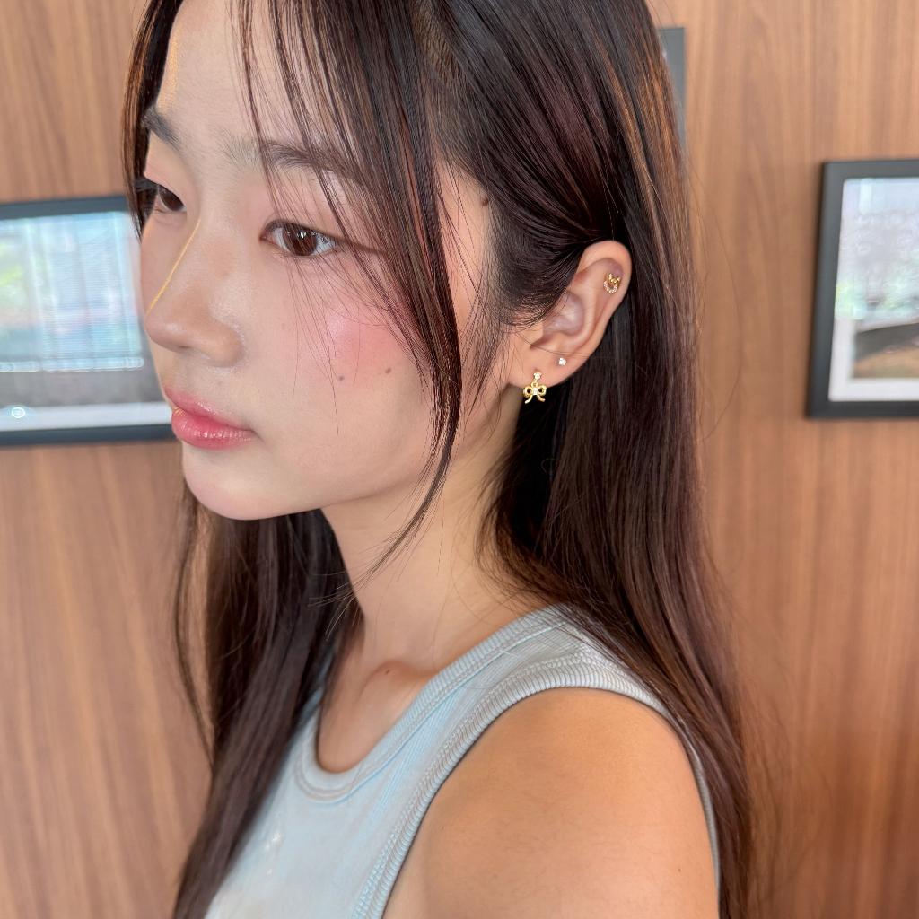 Suwann.na [ราคาต่อคู่] ต่างหู ต่างหูเงินแท้ ต่างหูโบว์ตุ้งติ้ง ราคา ถูกที่สุด ดีลบีเคเค แกลเลอรีภาพที่ 8