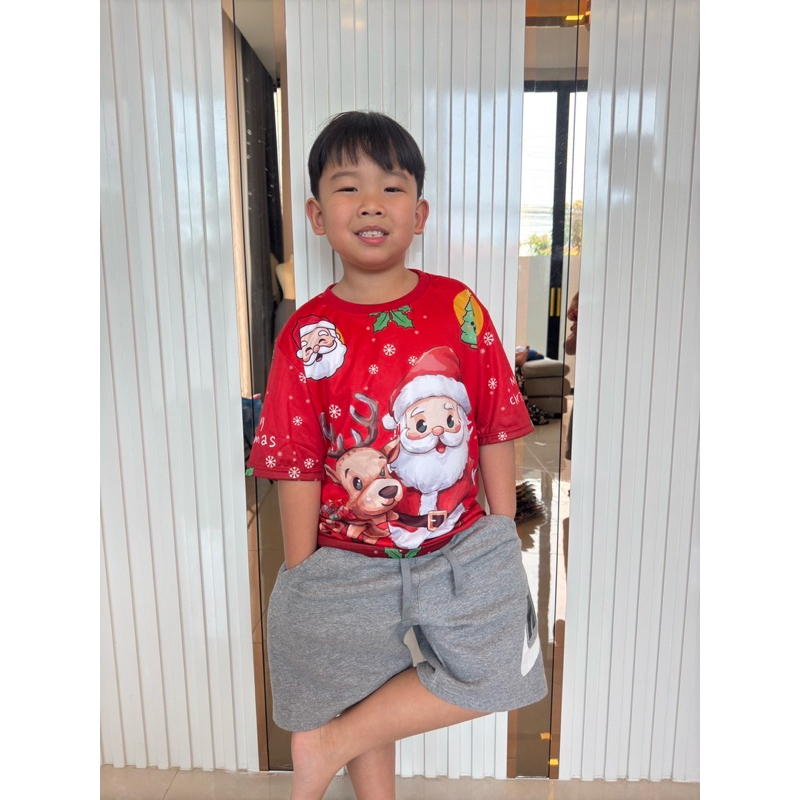 เสื้อคริสต์มาสเด็ก ผ้าไมโคร จัดส่งไวจากกรุงเทพ ใส่สบายระบายอากาศได้ดี
