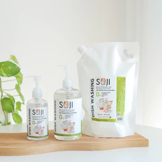 SOJI น้ำยาล้างจานสำหรับสัตว์เลี้ยง ไม่ใส่สี ไม่ใส่กลิ่น ไร้สารเคมีรุนแรง ปลอดภัยต่อสุนัขแมวและสัตว์เลี้ยง ล้างของเล่น