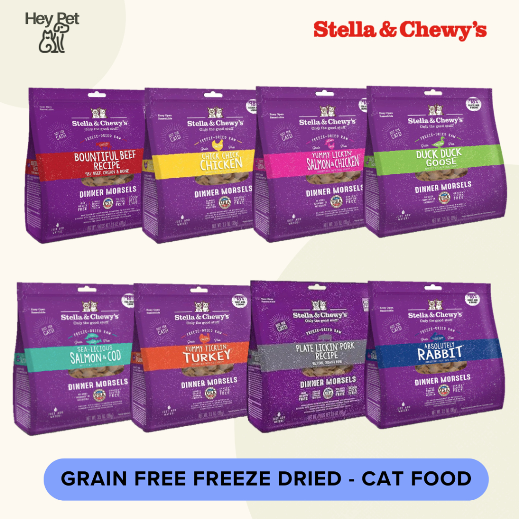 พร้อมส่ง Stella & Chewy's Freeze-Dried Raw Cat Food อาหารเสริมท้อปปิ้งสำหรับแมว นำเข้าจากอเมริกา