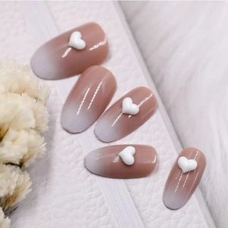 F3.หัวใจตกแต่งเล็บสีขาว🤍🤍🤍🤍🤍 หนึ่งถุงบรรจุ 30 ชิ้น หัวใจแต่งเล็บ