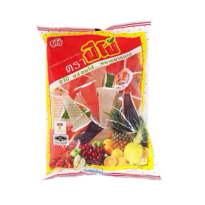 [ ยกลัง ] 🍡ปีโป้ 🍬เยลลี่ปีโป้ 1 ลัง 12 ถุง ขนมเยลลี่รวมรสผลไม้ 1 ถุง 30 ชิ้น คละรส อร่อย ขนาด 705 กรัม ยูโร่