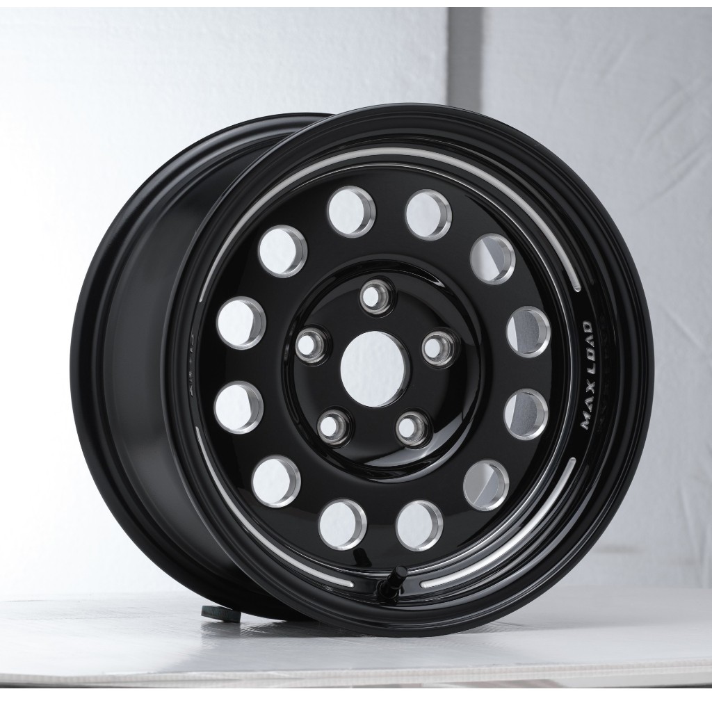แม็กบรรทุก เพลาเดิม Lenso Wheel GIANT-7 ขอบ 15x7.5" 5รู114.3 ET+15 สีBKSTU บรรทุกขอบ15