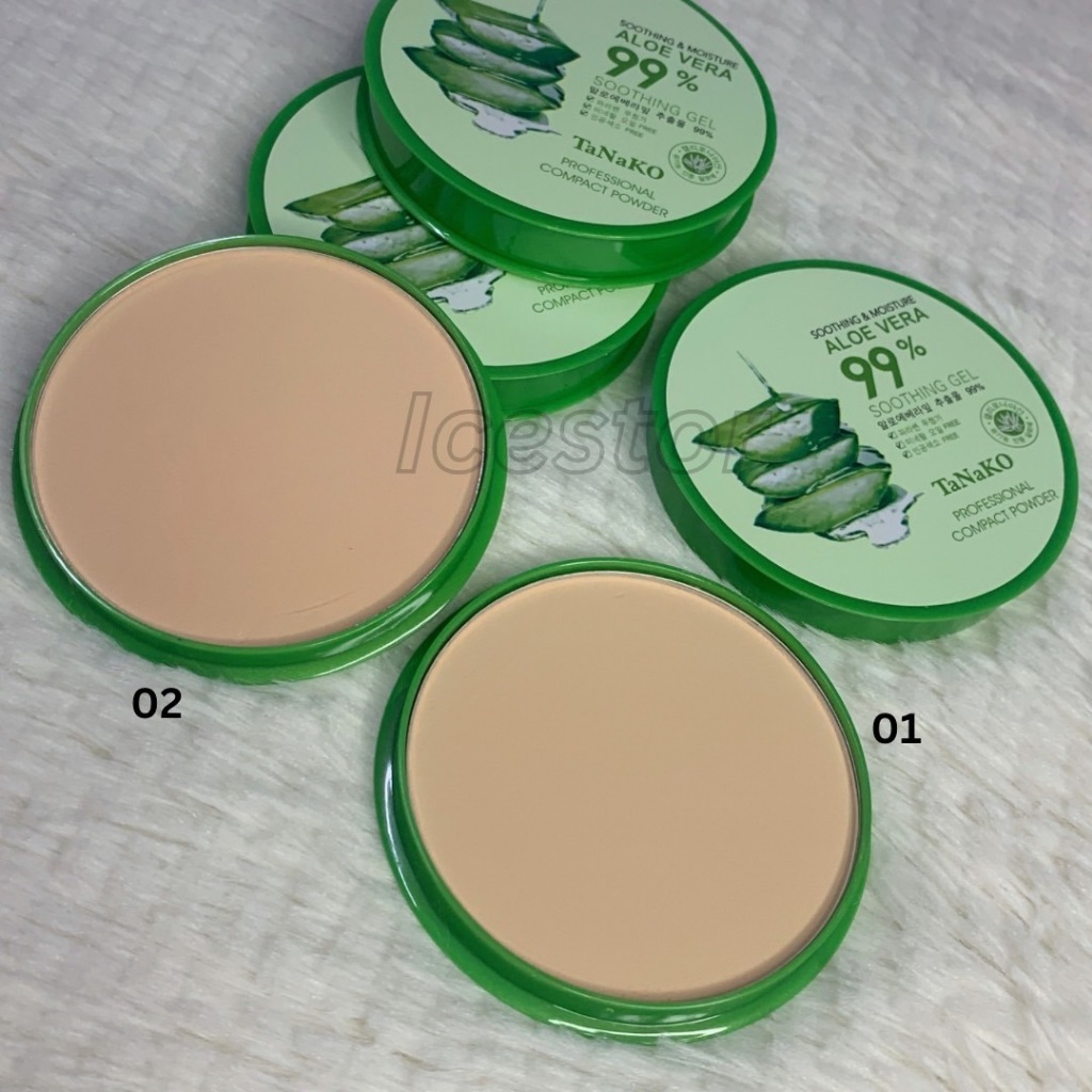 HT-024 TANAKO ALOE VERA แป้งพัฟอโลเวลา เนื้อบางเบา เกลี่ยง่าย ไม่เป็นขุย - รูปที่ 3