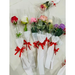 ดอกกุหลาบ ช่อดอกกุหลาบดอกใหญ่+ซอง+โบว์แดง 17 บาท สวยๆๆคละสีคละขนาด ปัจฉิม ปีใหม่ วาเลนไทน์ พร้อมส่งจากไทย