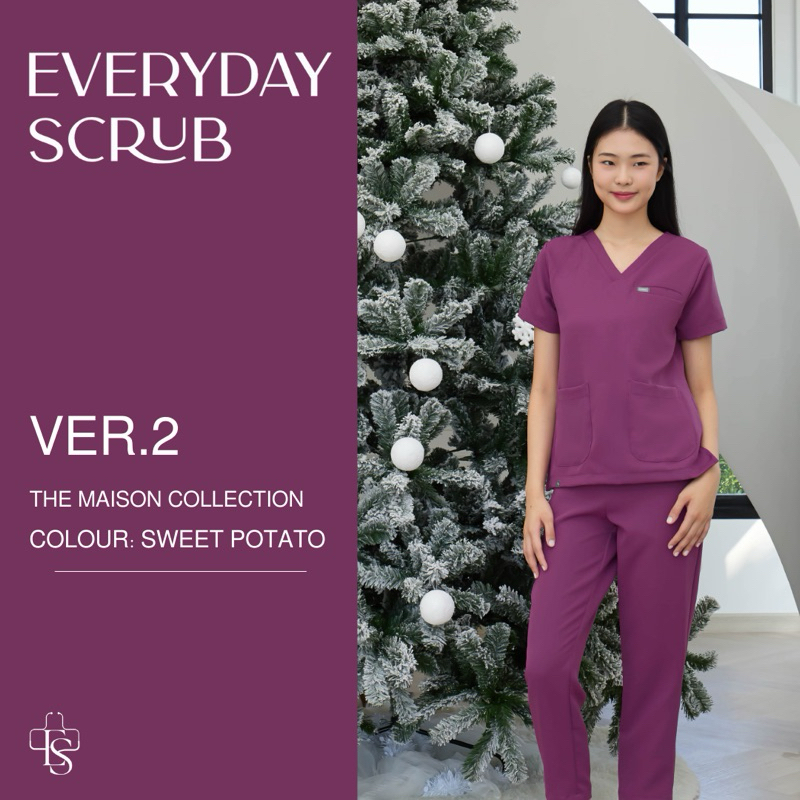 everydayscrub.bkk | ชุดสครับแพทย์ (Ver.2) สี Gentle Blue 🐋🫧(เสื้อพร้อมกางเกง