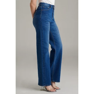 Mc jeans กางเกงยีนส์ผู้หญิง ทรงกระบอก ปลายขากว้าง (Straight Wide) Mc Me MFIZ222