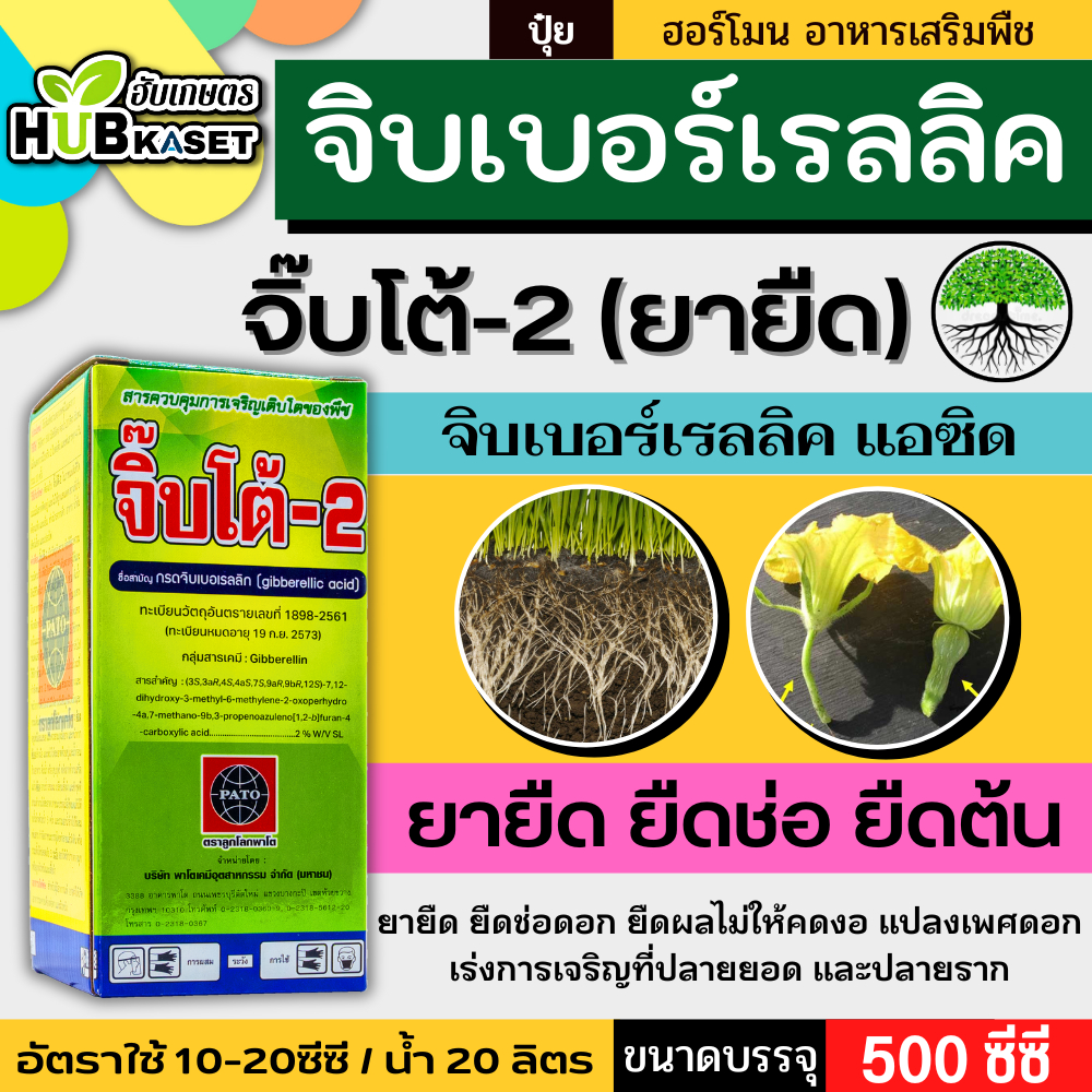 จิ๊บโต้-2 500ซีซี (กรดจิบเบอร์เรลลิคแอซิด) จิ๊บยืดยอด ยืดช่อ ยืดผล