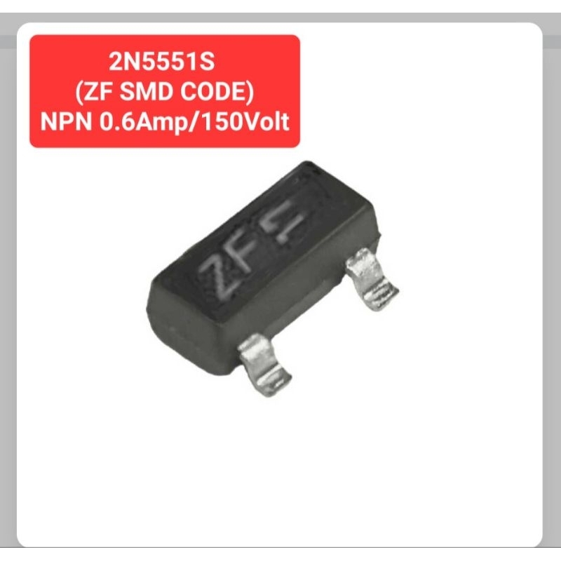 2N5551S (ZF SMD CODE) NPN 0.6Amp/150Volt(ห่อละ10ตัว)(ราคาห่อละ)