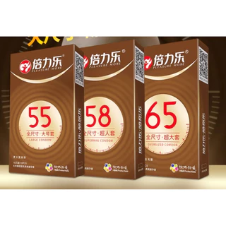 ถุงยางอนามัยแบบบาง All Size ผิวเรียบ Size 55 58 65mm.บาง 0.01 mm (10ชิ้น/กล่อง)