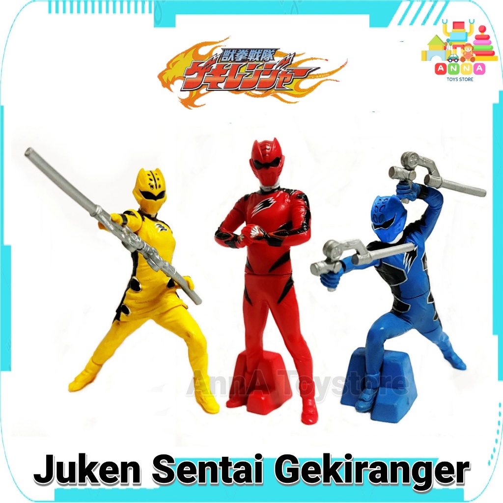 โมเดล กาชาปอง ขบวนการหมัดสรรพสัตว์ เกคิเรนเจอร์ Model Gahapon Juken Sentai Gekiranger เซ็ต 3 ตัว