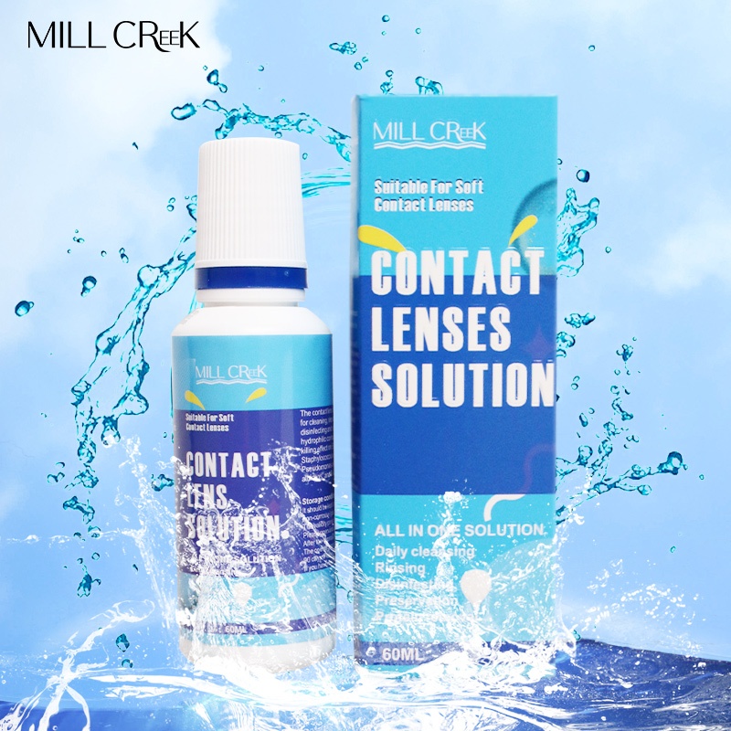 Mill Creek Solutions น้ํายาล้างคอนแทคเลนส์ ขนาด💦60 ml น้ำยาล้างคอนแทคเลนส์ น้ำยาล้างแช่คอนแทคเลนส์