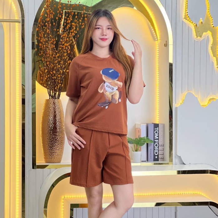 🌈พร้อมส่ง🇹🇭ฟรี🇹🇭COD🎀ลดทั้งร้าน🟠ชุดเซ็ต เสื้อแขนยาว กางเกง ขาสั้น ผ้าลินิน ผู้หญิง สาวอวบ เก็บปลายทาง ประเทศไทย TZ5018