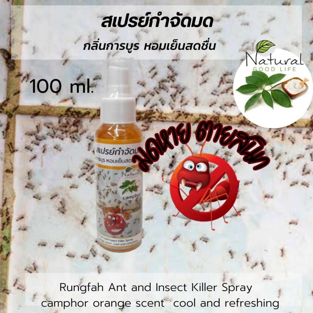สเปรย์กำจัดมด (100ml.) กลิ่นการบูร ผลิตจากสารสกัดธรรมชาติ