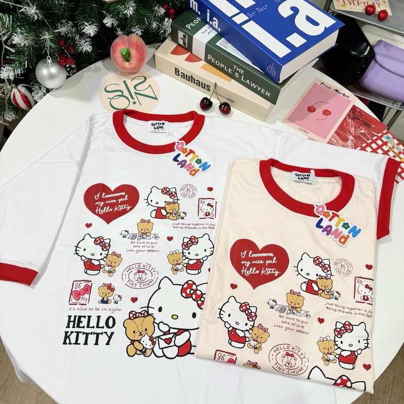 SIS.ON | พร้อมส่ง🧸เสื้อยืดโอเวอร์ไซส์ oversize QT คิตตี้หัวใจ