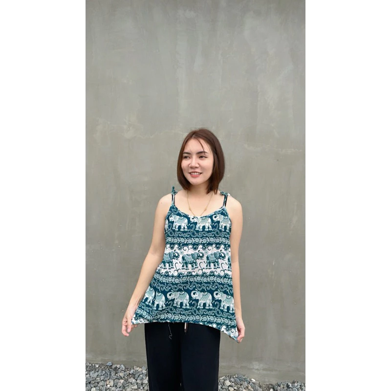 เสื้อสายเดี่ยวลายช้าง งานผ้าสปัน thumbnail 10