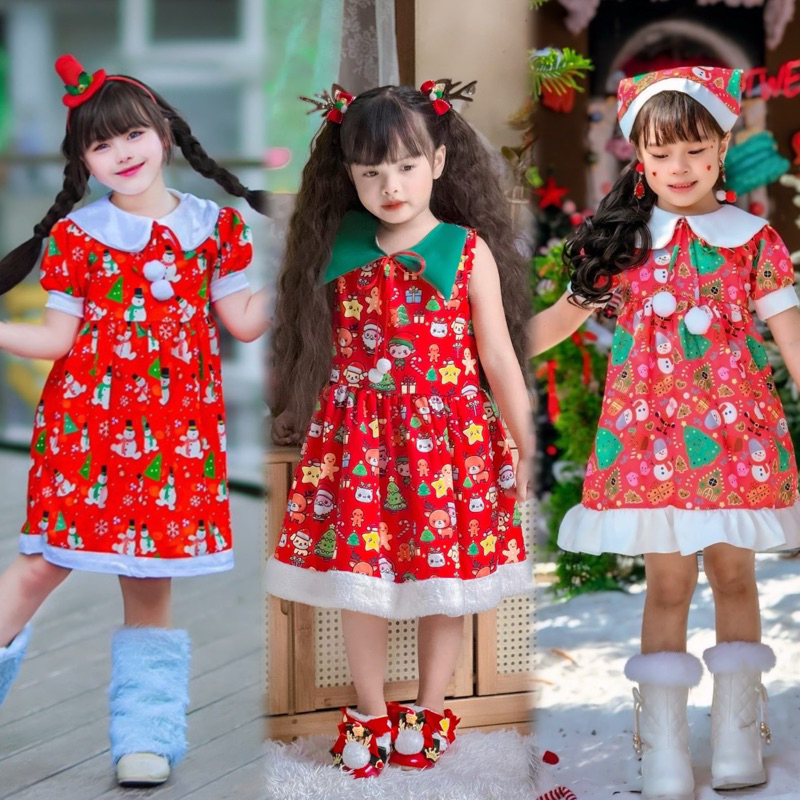 (รหัสKT TN KK) ตรุษจีน เดรสChristmas