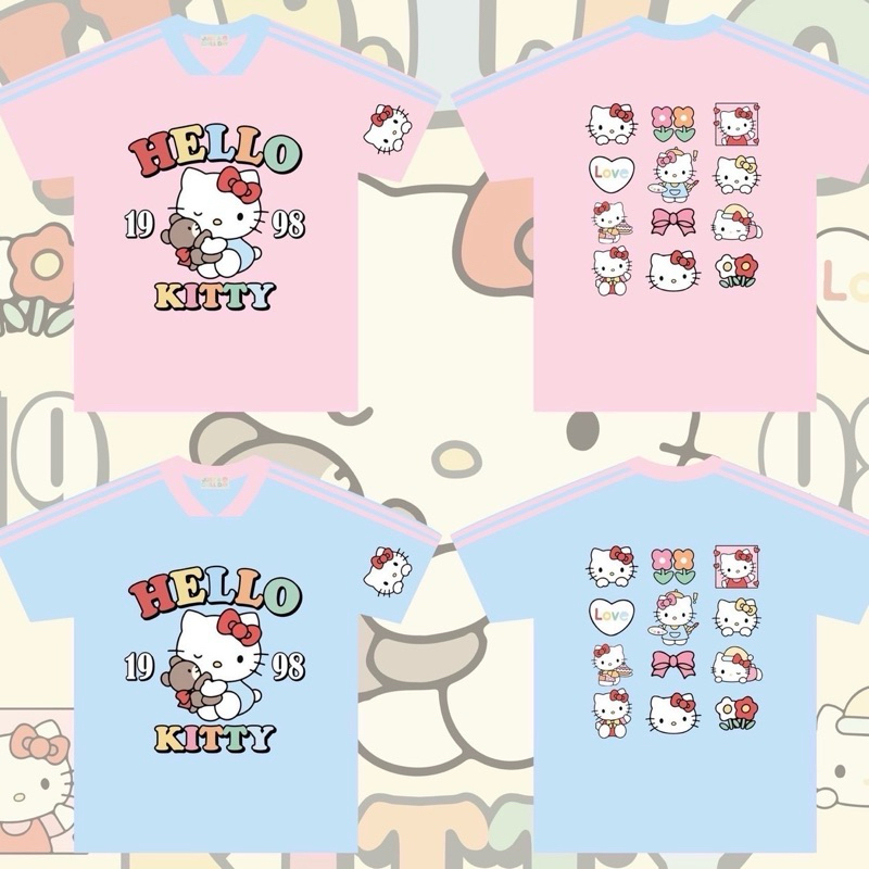 ◡̈ เสื้อป้ายJust คอวีคิตตี้ หน้าหลัง /อก44“