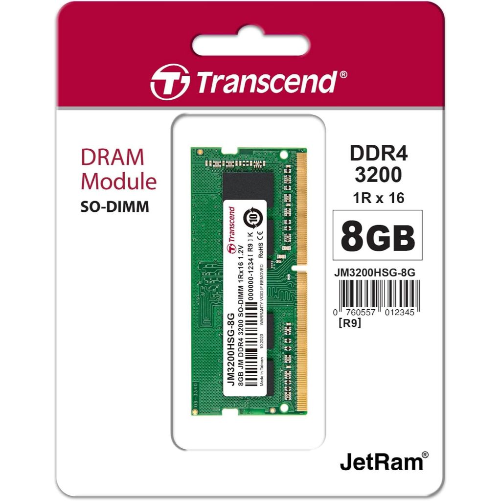 ส่งด่วน RAM Transcend DDR4 8GB/3200 SO-DIMM  - JM3200HSB-8G