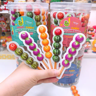 เยลลี่ถังหูลู่มีไส้ผลไม้รวม เสียบไม้ 1 กระปุก 30 ชิ้น