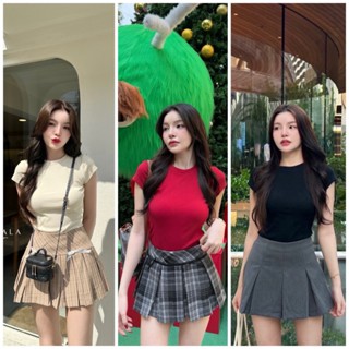 (พร้อมส่ง) Pimala44 55 เซ็ทเสื้อแขนสั้นเนื้อผ้าหนานิ่มทุกการ…