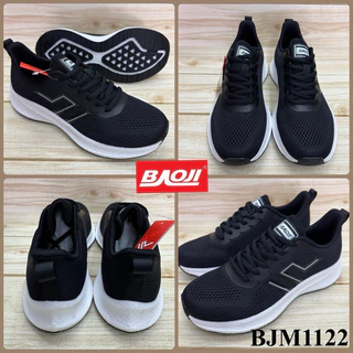 Baoji BJM 1122 / 1122A รองเท้าผ้าใบชาย รองเท้าสนึกเกอร์ บาโอจิ (41-47) สีดำ/ดำขาว ซห/ซป