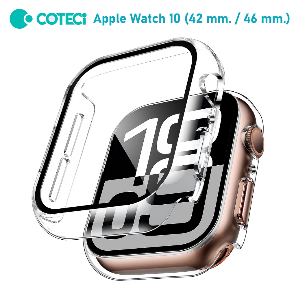 COTECI เคสแอปเปิ้ลวอช Apple Watch 10 (42 mm / 46 mm) เคสกระจก เคสกันหน้าจอ มีกันรอยหน้าจอ