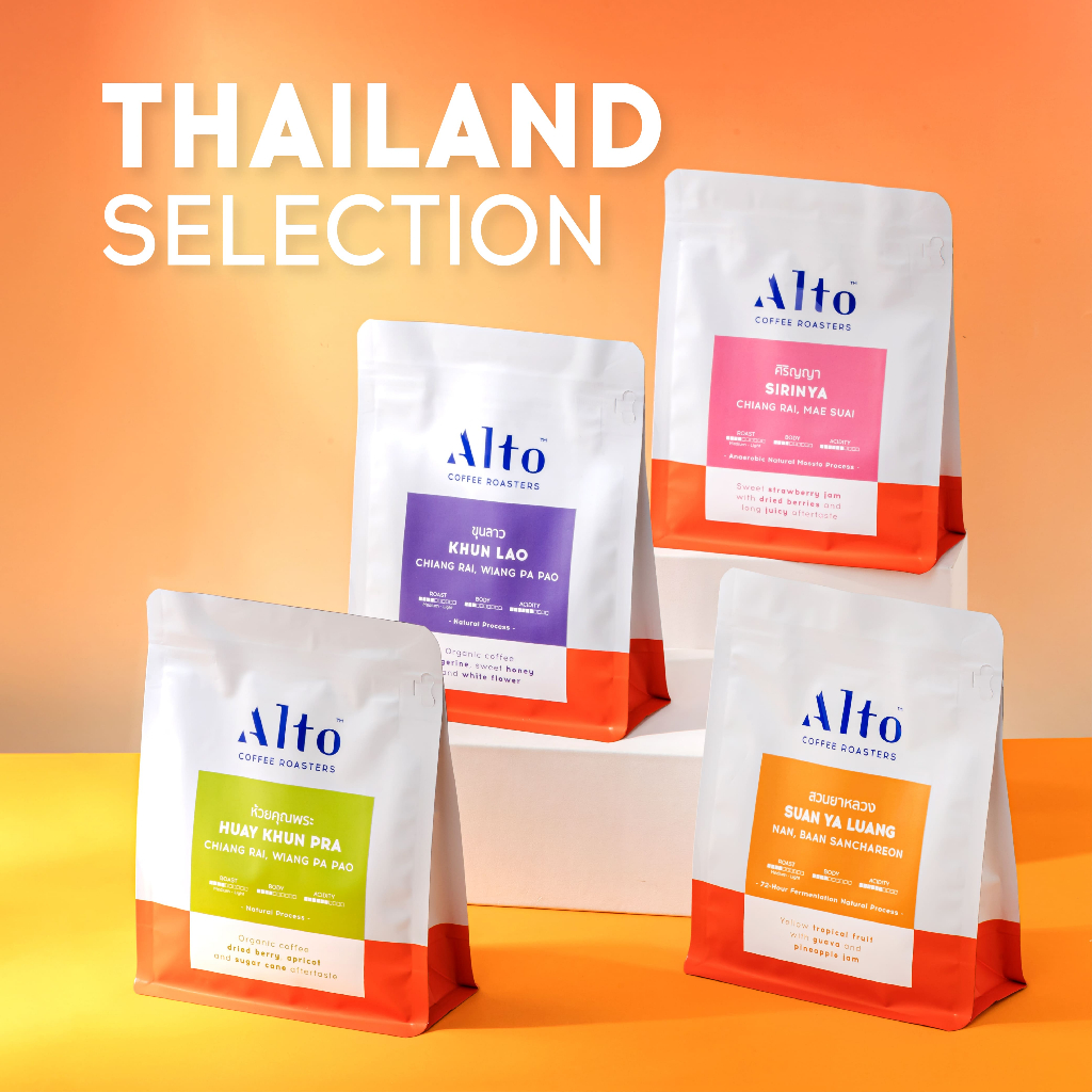 Alto Coffee Thai Selection รวมเมล็ดกาแฟไทย มีให้เลือก 6 เมล็ด (200g)