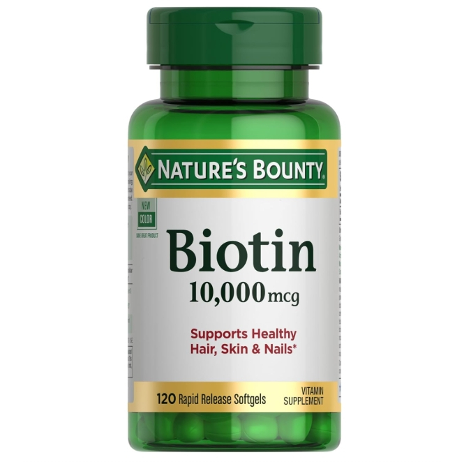 Nature's Bounty Biotin Supports Healthy Hair, Skin and Nails, 10,000 มลก. 120 เม็ดเจล ดูดซึมไว บำรุงผม ผิว และ เล็บ