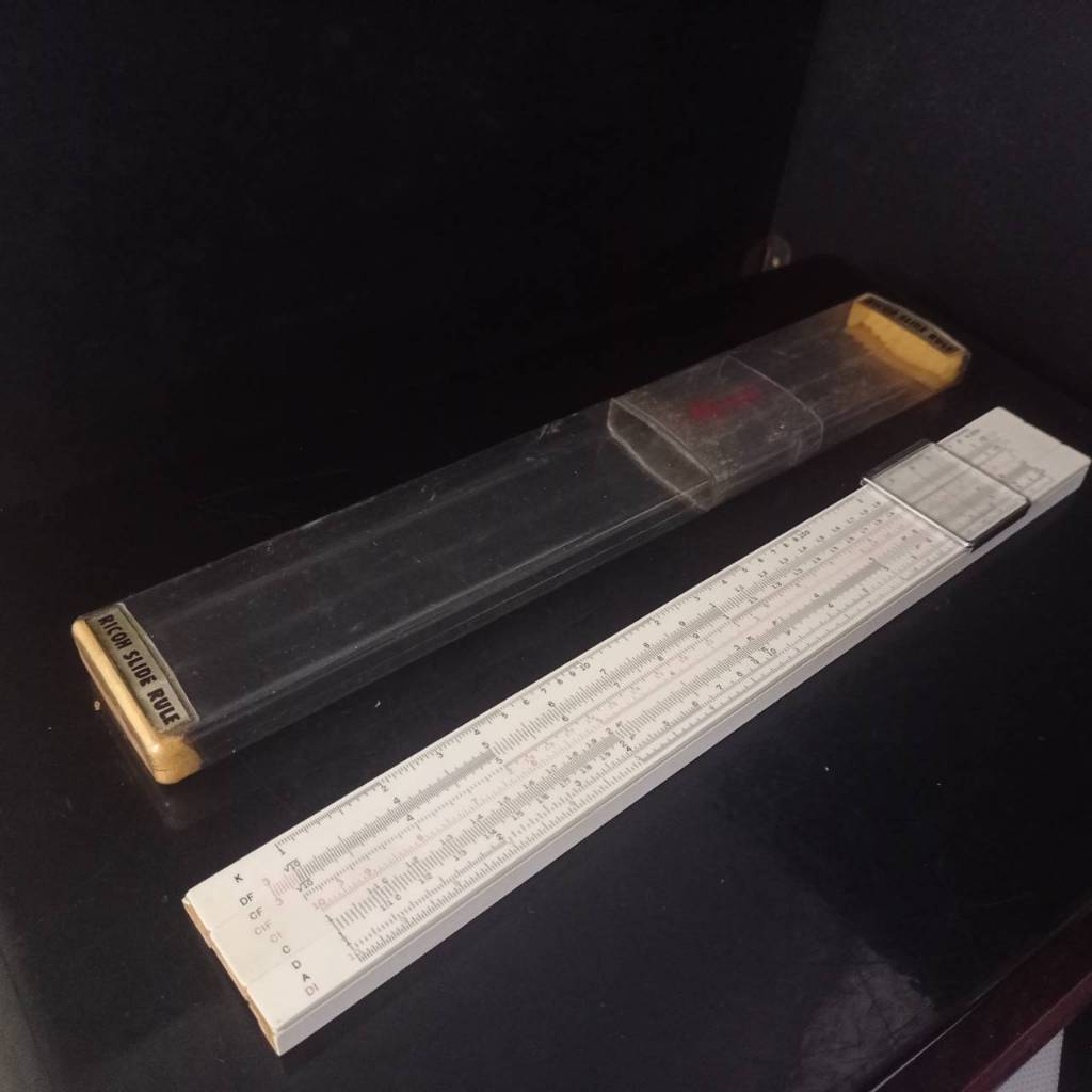 vintage bamboo RICOH slide rule NO.116