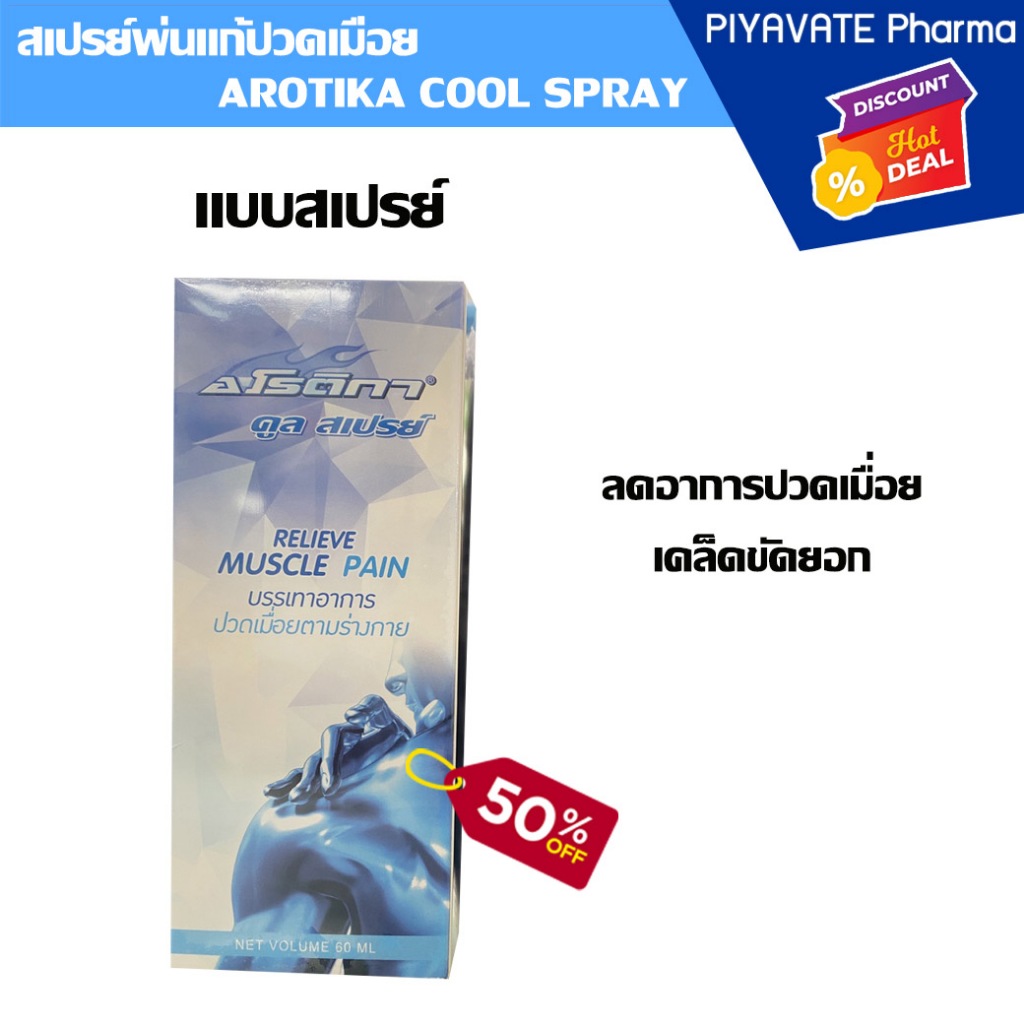 Arotika Cool Spray อโรติกา คูล สเปรย์ บรรเทาอาการปวดเมื่อยตามร่างกาย สูตรเย็น