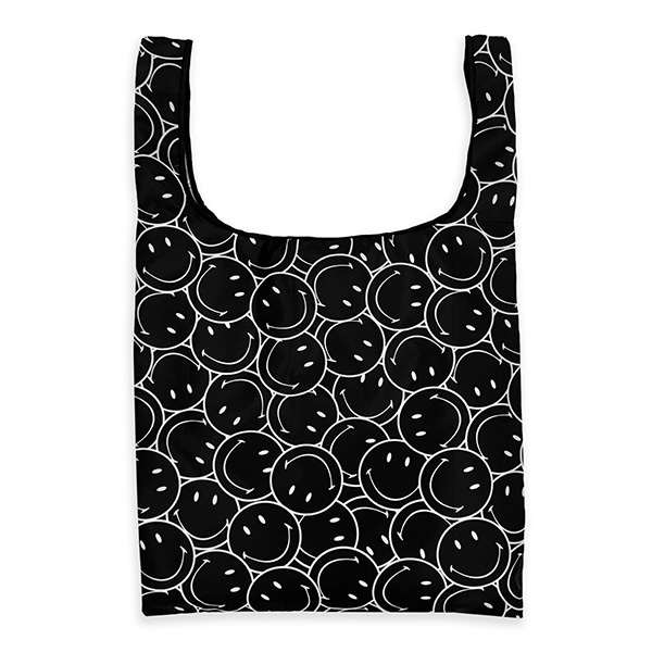 SMILEY® FOLDABLE SHOPPING BAG (BLACK)
