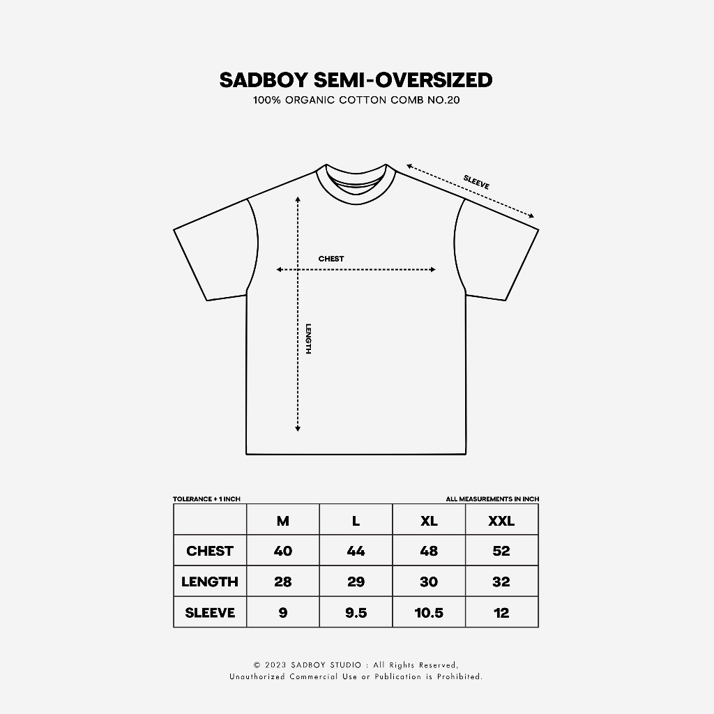 SADBOY® | Napoléon Bonaparte | Semi-Oversized | 100% Organic Cotton