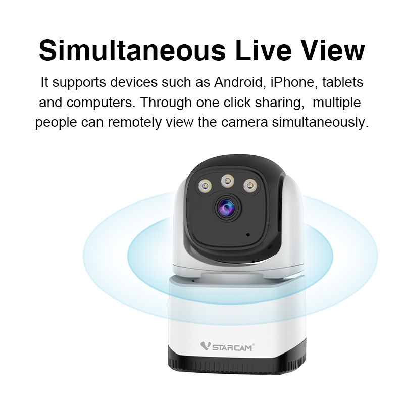 Vstarcam CS995 CS995Q กล้องวงปิด Indoor WiFi มีไมค์ลำโพงพูดผ่านกล้องได้ มองเห็นทั้งกลางวันกลางคืน