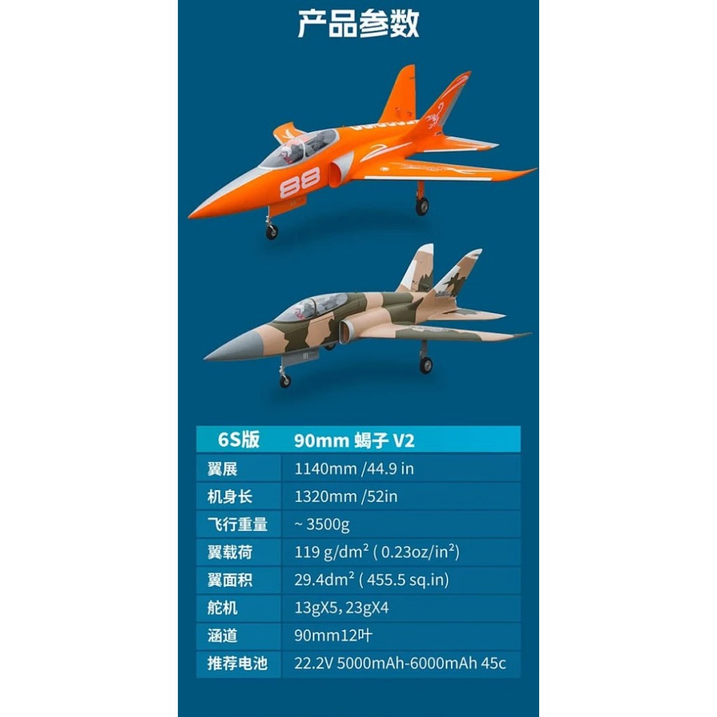 FMS EDF Jet 90mm Super Scorpion V2 Sport Plane รุ่น PNP