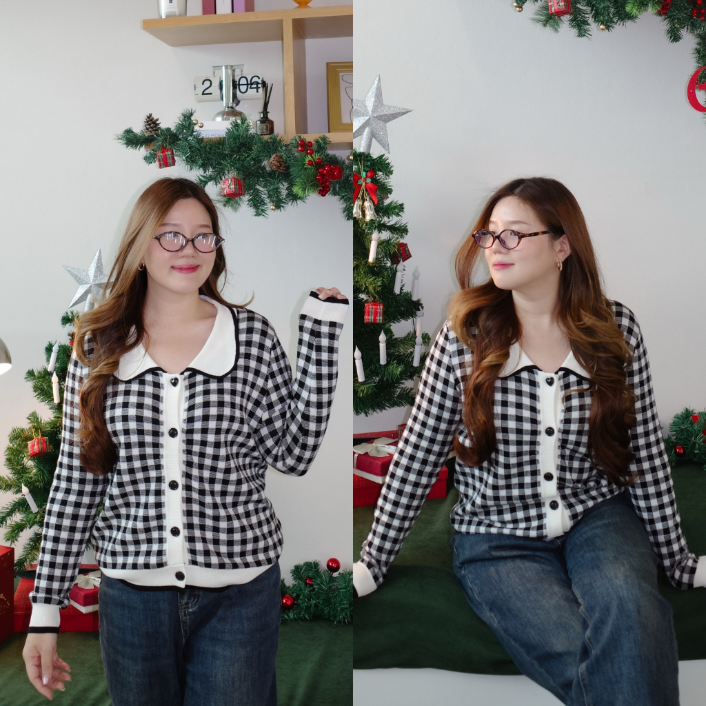 ( อกถึง 50") Blacky Sweater เสื้อสาวอวบ เสื้อไหมพรม