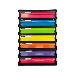 Orca ตู้เอกสาร SBN-7 โครงดำทึบ 7 ชั้น ลิ้นชักคละสี ใส่กระดาษ A4 ได้ ตู้ใส่เอกสาร ตู้ใส่A4